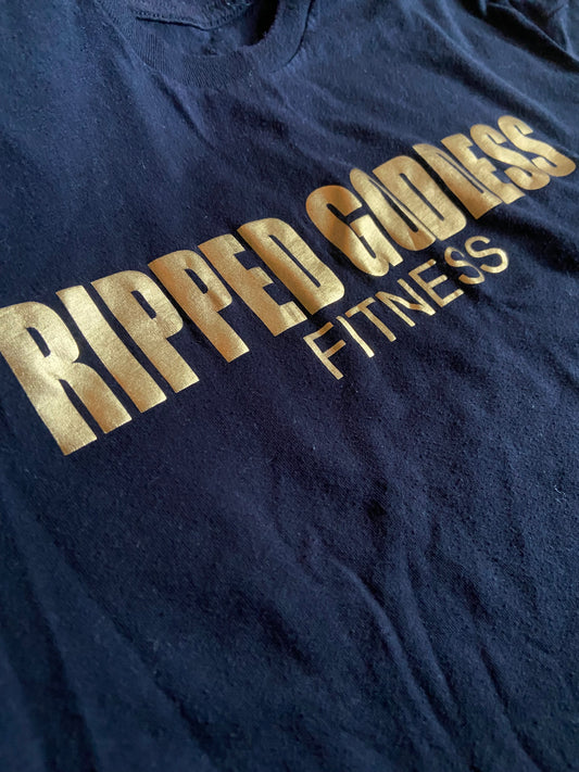 RIPPED GODDESS FITNESS GOLD TEE