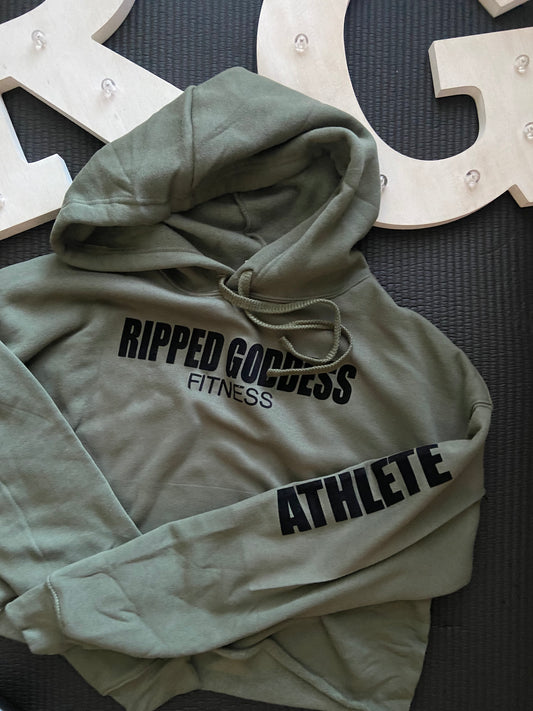 Aspire to Inspire crop hoodie-Green